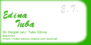 edina tuba business card